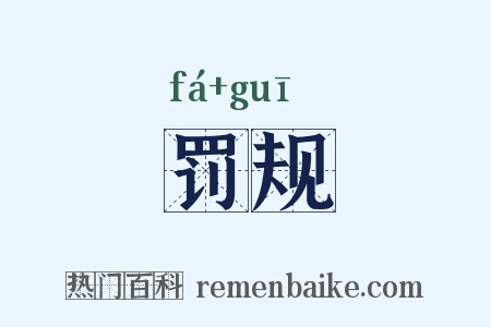 罚规是什么意思的图片